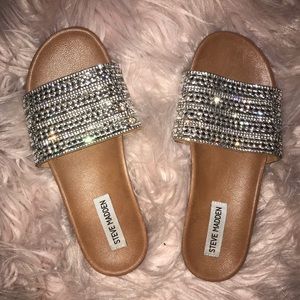 Steve Madden Rhinestone Slides